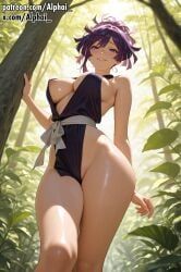 yuzuriha_(jigokuraku), jigokuraku, alphai, ass, blush