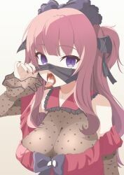 natsuki_karin, cevio, 1girl, bat_wings, black_bow