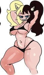 cleo_(one_piece_dnd), one_piece_dnd, lemonadepikachu, 1girls, arms_behind_head