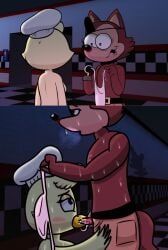 chica_(fazbear_&_friends), chica_(fnaf), foxy_(fnaf), fazbear_&_friends, five_nights_at_freddy's