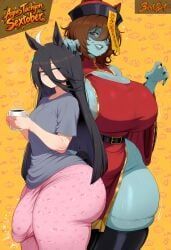 agnes_tachyon_(umamusume), manhattan_cafe_(umamusume), halloween, hello_kitty_(series), umamusume