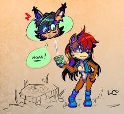 nicole_the_lynx, sally_acorn, archie_comics, sega, sonic_the_hedgehog_(archie)