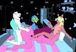 berdly, kris_(deltarune), kris_dreemurr, noelle_holiday, ralsei