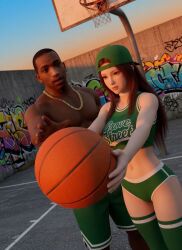 carl_johnson, kasumi_(doa), dead_or_alive, grand_theft_auto, grand_theft_auto:_san_andreas