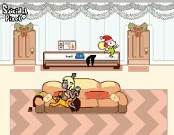 carol_holiday, kris_(deltarune), deltarune, deltarune_chapter_4, undertale_(series)