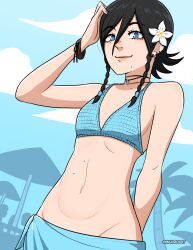 oc, taylor_(mkairos47), mkairos47, 1girls, baby_blue_clothing