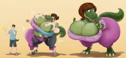 original, saturnxart, 1boy, 1girls, ass