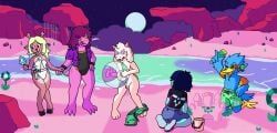 berdly, boss_monster_(undertale), kris_(deltarune), kris_dreemurr, noelle_holiday