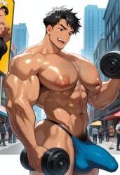 cwhk, 1boy, 1male, abs, arm_hair