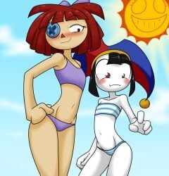pomni_(the_amazing_digital_circus), ragatha_(the_amazing_digital_circus), sun_(the_amazing_digital_circus), amazing_digital_circus, sandwich-anomaly