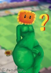 fred_(pvz), sunflower_(pvz), plants_vs_zombies, duabdar, duadbar