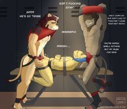 wolf04_(artist), anthro, arms_tied_behind_back, athletic, athletic_dom