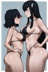 kiryuuin_satsuki, matoi_ryuuko, kill_la_kill, _yumidreams, 2girls