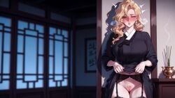 madame_president, onna_shachou, golden_boy, ccmint, 1girl