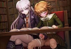 fujisaki_chihiro, kirigiri_kyouko, danganronpa, danganronpa:_trigger_happy_havoc, danganronpa_(series)