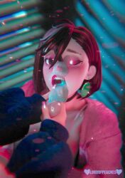 ayase_momo, dandadan, lordofpeaches, cum, cum_in_mouth