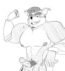 crunch_bandicoot, crash_(series), artist_request, 1boy, 5_fingers