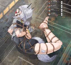 arknights, arknights:_endfield, leveen, animal_ears, arms_behind_back
