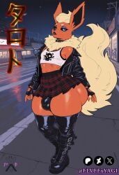 flareon, oc, original_character, pokemon_(species), tarot_(sylvienightshade)