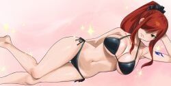 erza_scarlet, fairy_tail, gaston18, 1girl, arm_tattoo