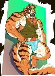 raykie_(raykie_ff14), nightterror, anthro, barazoku, beard