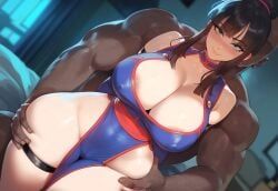 chichi, dragon_ball, dragon_ball_z, sinderellaart, 1girl1boy