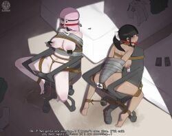 mika_(elsimain), princess_p_(elsimain), elsimain, 2girls, armband