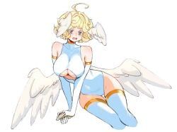 gabi_(snegovski), snegovski, 1girl, ahoge, angel