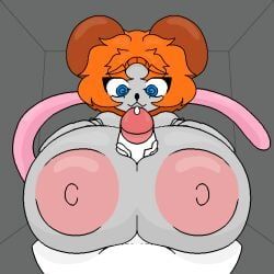 anthro, areola, big_breasts, big_penis, bodily_fluids