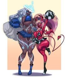 sera_(hazbin_hotel), verosika_mayday_(helluva_boss), hazbin_hotel, hellaverse, helluva_boss