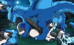 mythology, korka, moonfang, abdominal_bulge, anus
