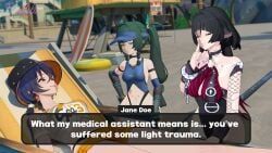 belle_(summer_skies)_(zenless_zone_zero), belle_(zenless_zone_zero), jane_doe_(nocturne_of_light)_(zenless_zone_zero), jane_doe_(zenless_zone_zero), qingyi_(zenless_zone_zero)