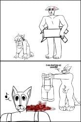big_bad_wolf, big_bad_wolf_(the_fairy_tales), self_insert, sona_(sohornyraccoon), the_fairy_tales_(analog_horror)