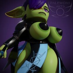 palewdas_arts, palewdasarts_(modeler), 4_fingers, areola, armor