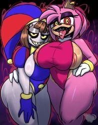 amy_rose, baron_theodore_mildanhall, boo_(sonic), pomni_(the_amazing_digital_circus), possessed_amy_rose