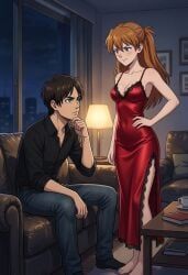 asuka_langley_sohryu, eren_jaeger, attack_on_titan, neon_genesis_evangelion, shingeki_no_kyojin