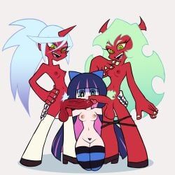 kneesocks_daemon, scanty_daemon, stocking_anarchy, panty_&_stocking_with_garterbelt, hexecat