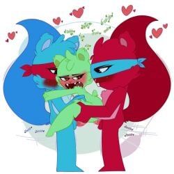 flippy_(htf), fliqpy, splendid_(htf), splendont, happy_tree_friends