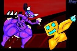 beelzebutt_(mr_otter_breath), cube_(geometry_dash), cube_4_(geometry_dash), cubic, easy_demon