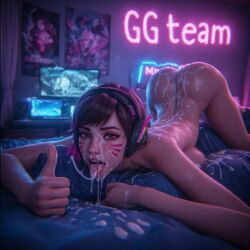 d.va, hana_song, overwatch, gerend, "gg
