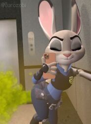 judy_hopps, zootopia, zurozobi, 1girls, cop