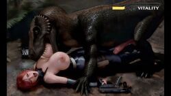 regina_(dino_crisis), dino_crisis, big_breasts, bite, biting