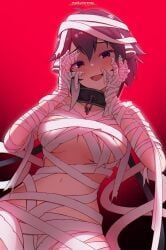 maikurorensu, 1girls, ahoge, background, bandage