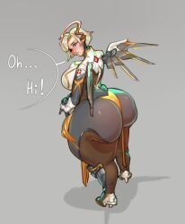 mercy, overwatch, pirozhok, 1girls, ass