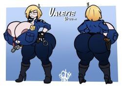 original_character, sob4art, blonde_female, blonde_hair, boots