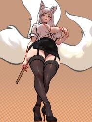 original_character, original, greaterkeytattoos, 1girls, 3_tails