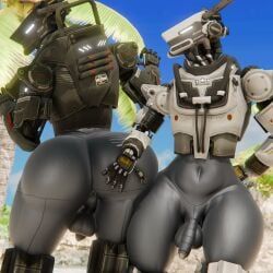 spectre_(titanfall), titanfall, roroboros, 2boys, anus