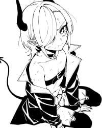 battle_princess_survival_saga, otosama, 1boy, angry, bare_shoulders