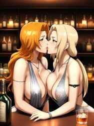 matsumoto_rangiku, tsunade, bleach, naruto, naruto_(classic)
