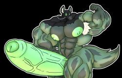 parttimeyeen_(artist), abs, biceps, flexing, gas_mask